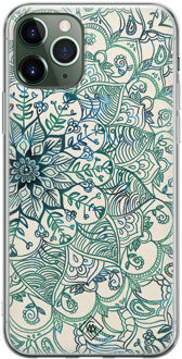 Casimoda iPhone 11 Pro Max siliconen hoesje - Mandala blauw