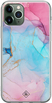 Casimoda iPhone 11 Pro Max siliconen hoesje - Marble colorbomb Multi