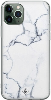 Casimoda iPhone 11 Pro Max siliconen hoesje - Marmer grijs Grijs/zilverkleurig