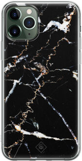Casimoda iPhone 11 Pro Max siliconen hoesje - Marmer zwart