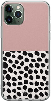 Casimoda iPhone 11 Pro Max siliconen hoesje - Pink dots Roze