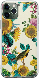 Casimoda iPhone 11 Pro Max siliconen hoesje - Sunflowers Geel
