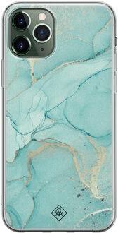 Casimoda iPhone 11 Pro Max siliconen hoesje - Touch of mint