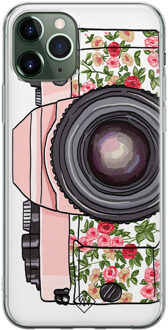 Casimoda iPhone 11 Pro Max siliconen telefoonhoesje - Hippie camera Roze