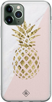 Casimoda iPhone 11 Pro siliconen hoesje - Ananas Roze