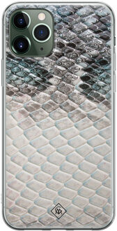 Casimoda iPhone 11 Pro siliconen hoesje - Oh my snake Blauw