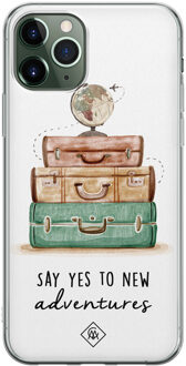 Casimoda iPhone 11 Pro siliconen hoesje - Wanderlust Multi