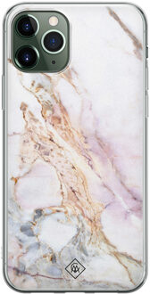 Casimoda iPhone 11 Pro siliconen telefoonhoesje - Parelmoer marmer Multi