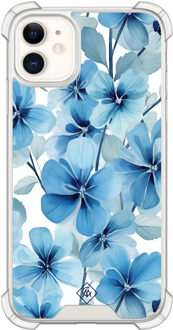 Casimoda iPhone 11 shockproof hoesje - Indigo gardens Blauw