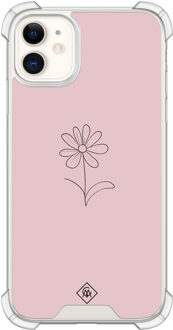 Casimoda iPhone 11 shockproof hoesje - iPhone 11 shockproof hoesje - Madeliefje Rosekleurig