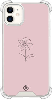 Casimoda iPhone 11 shockproof hoesje - Madeliefje Rosekleurig