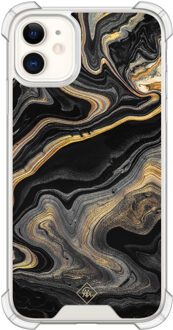 Casimoda iPhone 11 shockproof hoesje - Marbling Bruin/beige