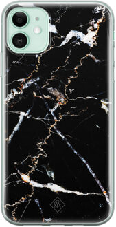 Casimoda iPhone 11 siliconen hoesje - Marmer zwart