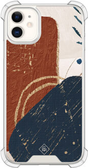 Casimoda iPhone 11 siliconen shockproof hoesje - Abstract terracotta Multi