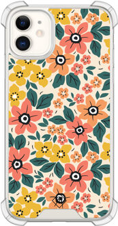Casimoda iPhone 11 siliconen shockproof hoesje - Blossom Multi