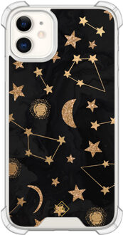 Casimoda iPhone 11 siliconen shockproof hoesje - Counting the stars Zwart