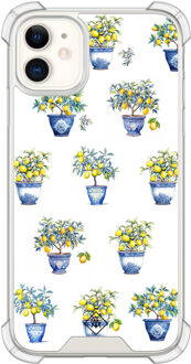 Casimoda iPhone 11 siliconen shockproof hoesje - Lemon trees Wit