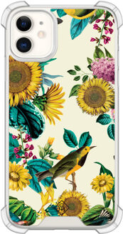 Casimoda iPhone 11 siliconen shockproof hoesje - Sunflowers Geel