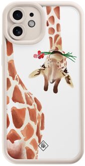 Casimoda iPhone 12 beige case - Giraffe Bruin/beige