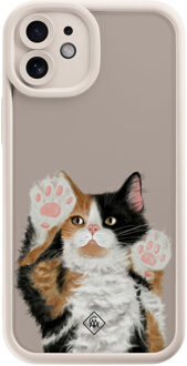 Casimoda iPhone 12 beige case - Kat Bruin/beige