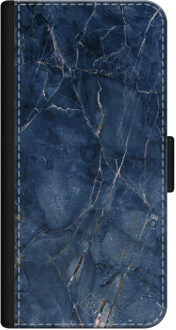 Casimoda iPhone 12 flipcase - Marmer navy blauw