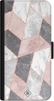 Casimoda iPhone 12 flipcase - Stone grid Multi