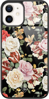 Casimoda iPhone 12 glazen hardcase - Flowerpower Multi