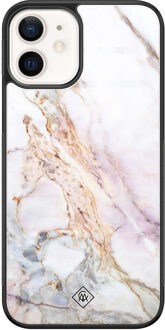 Casimoda iPhone 12 glazen hardcase - Parelmoer marmer Multi