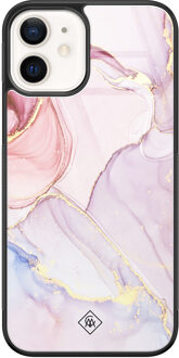 Casimoda iPhone 12 glazen hardcase - Purple sky Roze
