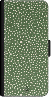 Casimoda iPhone 12 mini flipcase - Green dots Groen
