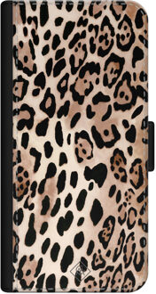 Casimoda iPhone 12 mini flipcase - Luipaard print Bruin/beige