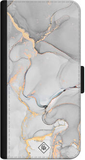 Casimoda iPhone 12 mini flipcase - Marmer grijs Grijs/zilverkleurig