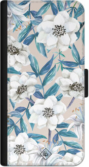 Casimoda iPhone 12 mini flipcase - Touch of flowers Blauw