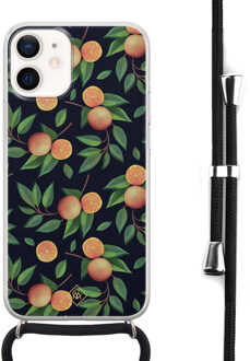 Casimoda iPhone 12 mini hoesje met koord - Orange lemonade Multi