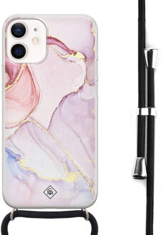 Casimoda iPhone 12 mini hoesje met koord - Purple sky Paars