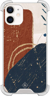 Casimoda iPhone 12 mini shockproof hoesje - Abstract terracotta Multi