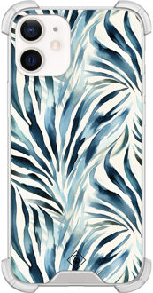 Casimoda iPhone 12 mini shockproof hoesje - Japandi waves Blauw