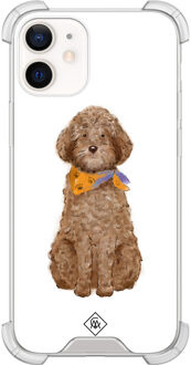 Casimoda iPhone 12 mini shockproof hoesje - Labradoodle Bruin/beige