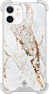 Casimoda iPhone 12 mini shockproof hoesje - Marmer goud Goudkleurig