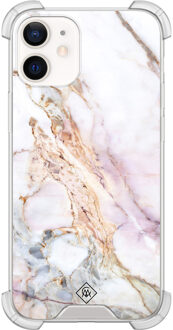 Casimoda iPhone 12 mini shockproof hoesje - Parelmoer marmer Multi