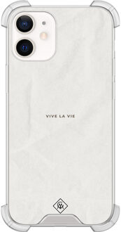 Casimoda iPhone 12 mini shockproof hoesje - Vive la vie Multi