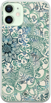 Casimoda iPhone 12 mini siliconen hoesje - Mandala blauw