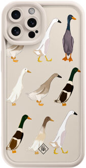 Casimoda iPhone 12 Pro beige case - Duck life Bruin/beige