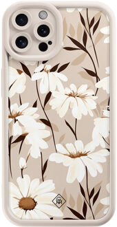 Casimoda iPhone 12 Pro beige case - In bloom Bruin/beige