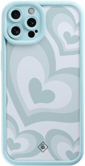 Casimoda iPhone 12 Pro blauwe case - Hart blauw