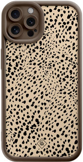 Casimoda iPhone 12 Pro bruine case - Spot on Bruin/beige