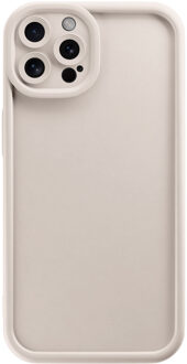 Casimoda iPhone 12 Pro case - Effen beige Bruin/beige
