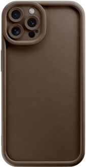 Casimoda iPhone 12 Pro case - Effen bruin Bruin/beige