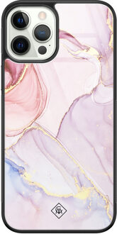 Casimoda iPhone 12 Pro glazen hardcase - Purple sky Roze