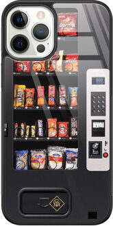 Casimoda iPhone 12 Pro glazen hardcase - Snoepautomaat Grijs/zilverkleurig